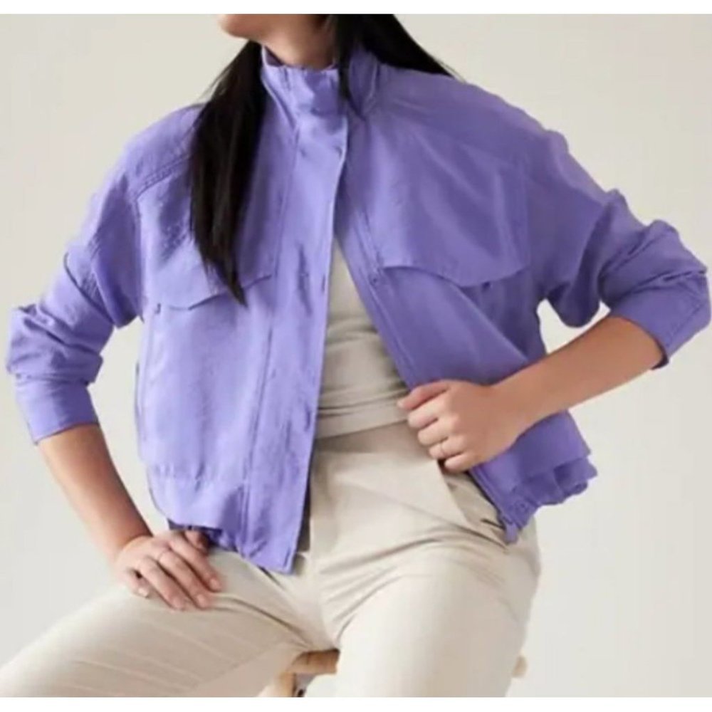 Athleta Arrival Jacket Purple Women's Windbreaker Size XL
